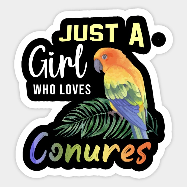 Just a girl who love conures Sticker by CoolFuture